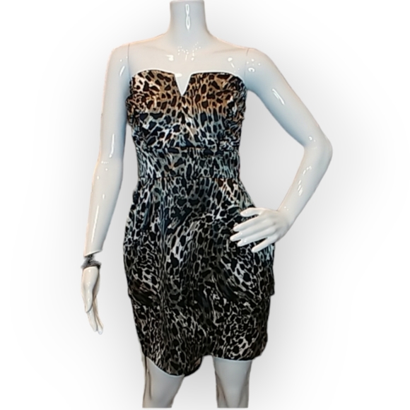 WISHES WISHES WISHES JUNIORS LEOPARD PRINT DRESS 7 - Picture 5 of 5